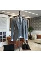 Primo Gray 3-Pieces Notch Collar Stylish Business Men Suits