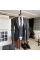 Dana Modern Gray Peaked Collar One Button Official Business Men Suits