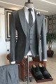 Derrick New Arrival Gray 3-Pieces Official Business Men Suits