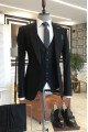 Manuel Simple Black One Button Official Business Best Fitted Suits