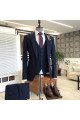 Joyce Modern Navy Blue Peaked Collar Best Fitted Men Suits For Business