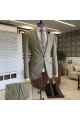 Luther New Arrival Light Brown Peaked Collar Business Men Suit