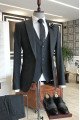 Marvin Handsome Black Peaked Collar Best Fitted Men Suits For Business