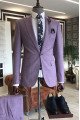 Nathan Unique Purple 2-Pieces Peaked Collar Best Fitted Prom Suits