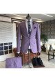 Nathan Unique Purple 2-Pieces Peaked Collar Best Fitted Prom Suits