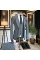Osmond Trendy Dark Gray Peaked Collar Best Fitted Business Men Suit