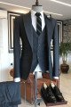 Roy Formal Black One Button Double Breasted Men Suits