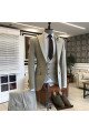 Howar Fashion Light Brown 3-Pieces Double Breasted Business Men Suit