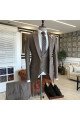 Ken Elegant Coffee 3-Pieces Peaked Collar Best Fitted Bespoke Men Suits