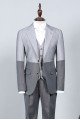 Nathan Latest Gray 3 Pieces Notch Collar Best Fitted Suit For Business