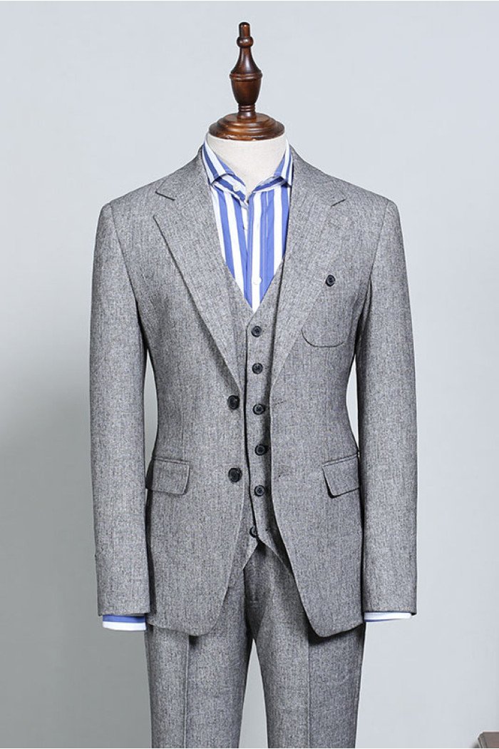 Nick Official Gray Best Fitted Bespoke Men Suit