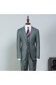Otto Modern Dark Gray Small Plaid 3 Pieces Best Fitted Men Suit