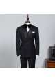 Solomon Modern All Black Double Breasted Bespoke Wedding Suit For Wedding