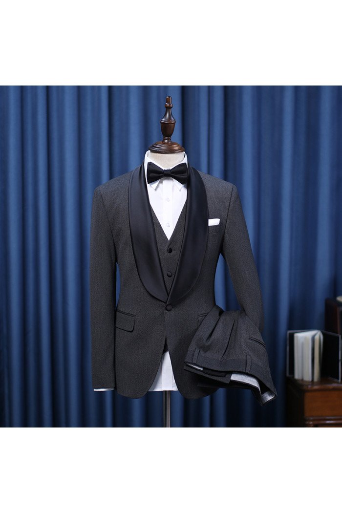 Ingemar Elegant All Black 3 Pieces Bespoke Wedding Suit For Wedding