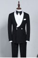 Clement New Black And White Best Fitted Bespoke Wedding Suit For Wedding