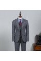 Lambert Official Dark Gray 3 Pieces Notch Collar Best Fitted Men Suit