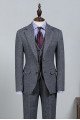 Lambert Official Dark Gray 3 Pieces Notch Collar Best Fitted Men Suit