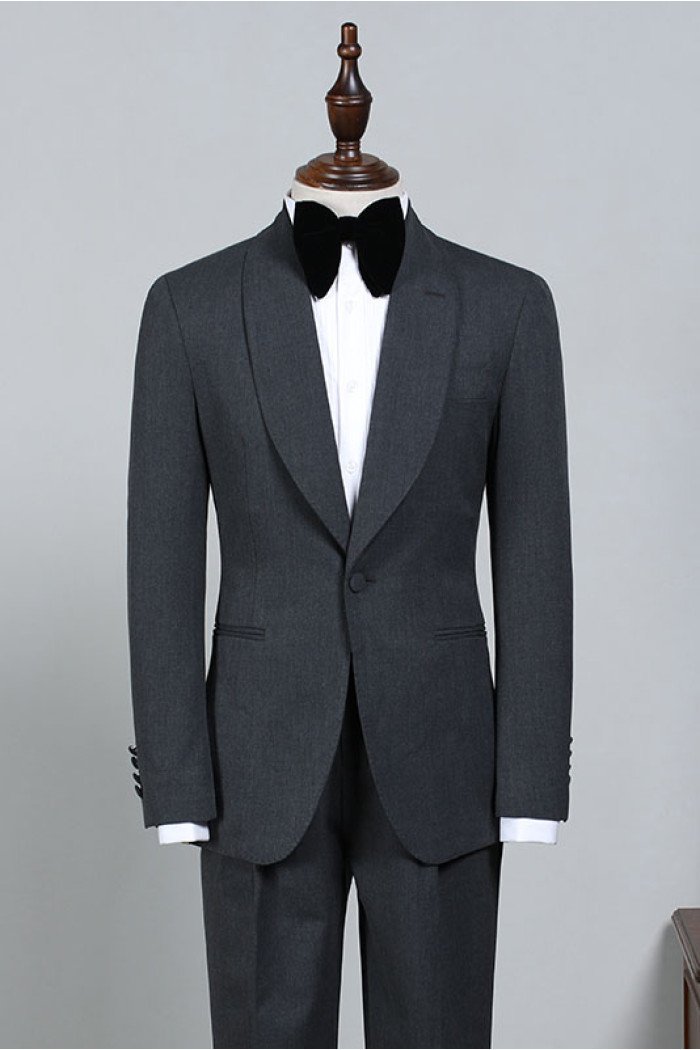 Nelson All Black One Button Best Fitted Wedding Suit For Wedding