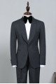 Nelson All Black One Button Best Fitted Wedding Suit For Wedding