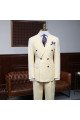 Payne New Arrival Yellow Striped Double Breasted  Suit For Prom