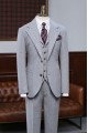 Cool Official 3 Pieces Notch Collar Best Fitted Bespoke Men Suit