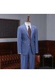 Ahern Blue 2-Pieces Notch Collar Best Fitted Bespoke Men Suit