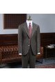 Aldrich Unique Coffee Small Plaid 2-Pieces Best Fitted Suit For Business