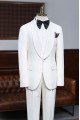 Alva Modern White 2-Pieces Best Fitted  Wedding Suit