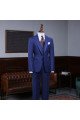 Ansel Modern Blue Three Pieces Notch Collar Men Suit