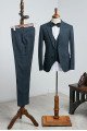 Bill Modern Navy Blue 3-Pieces Best Fitted Bespoke Men Suit