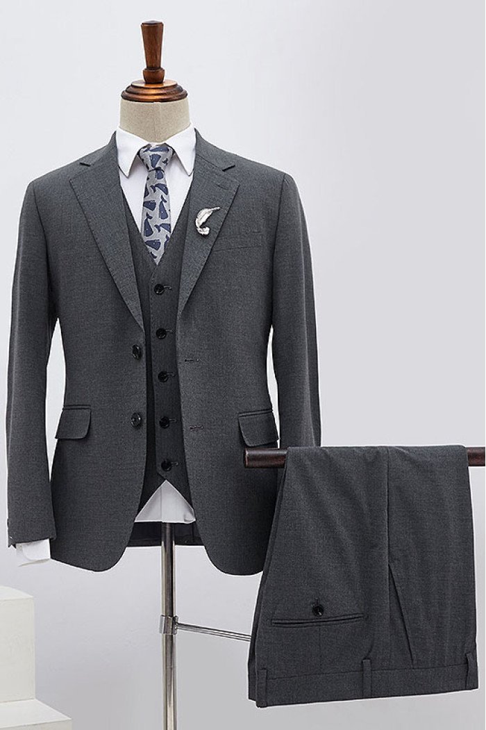 Bing Modern Dark Gray Three Pieces Best Fitted  Business Men Suit