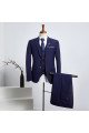 Blake Stylish Dark Blue Notch Collar Best Fitted Men Suit