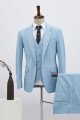 Boyce Hot Sky Blue Three Pieces Single Breasted Best Fitted  Men Suit