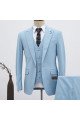 Boyce Hot Sky Blue Three Pieces Single Breasted Best Fitted  Men Suit