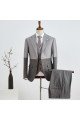 Brady New Arrival Gray Three Pieces Notch Collar Best Fitted Men Suit
