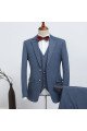 Brandon Affordable Blue Three Pieces Best Fitted  Men Suit
