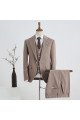 Burnell Hot Khaki Three Pieces Notch Collar Best Fitted Bespoke Men Suit