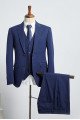 Byron Modern Blue Three Pieces Notch Collar Best Fitted Bespoke Men Suit