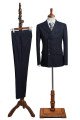 Carl Official All Black Striped Double Breasted Bespoke Men Suit