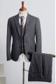 Chester Dark Gray Notch Collar Best Fitted Men Suit