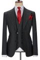 New Arrival Black 3-Pieces Bespoke Peaked Collar Official Men Suits