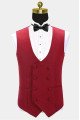 Abbas Red 3-Pieces Stylish Shawl Lapel Wedding Grooms Suits