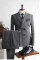 Alex Gary Modern Double Breasted Peaked Collar Business Men Suits