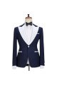 Tyler Cool Navy Blue Peaked Collar Best Fitted 3-Pieces Men suits
