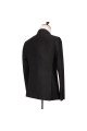 Gavin Trendy Design Black Double Breasted Peaked Collar Best Fitted Men Suits