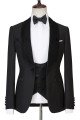 Jose Modern 3-Pieces Black  Shawl Lapel Sparkle Men Wedding Men Suits