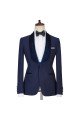 Dylan Trendy Design Navy Blue Best Fitted 3-Pieces Sparkle Men Suits