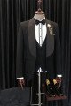 Alfred Stylish Black 3-Pieces Shawl Lapel Wedding Men suits