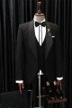 Anselm Stylish Black Shawl Lapel 3-Pieces Wedding Men Suits