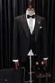 Lastest Design Cool Black 3-Pieces Peaked Collar Wedding Men Suits